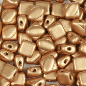 Silky beads in gold metallic