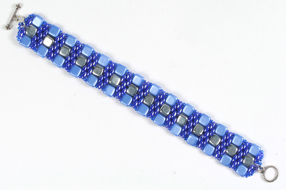 Tile and Superduo Bracelet - Creative Beadcraft