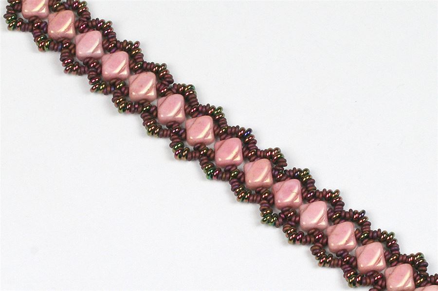 Silky and Toho demi-round seed beads bracelet - Creative Beadcraft