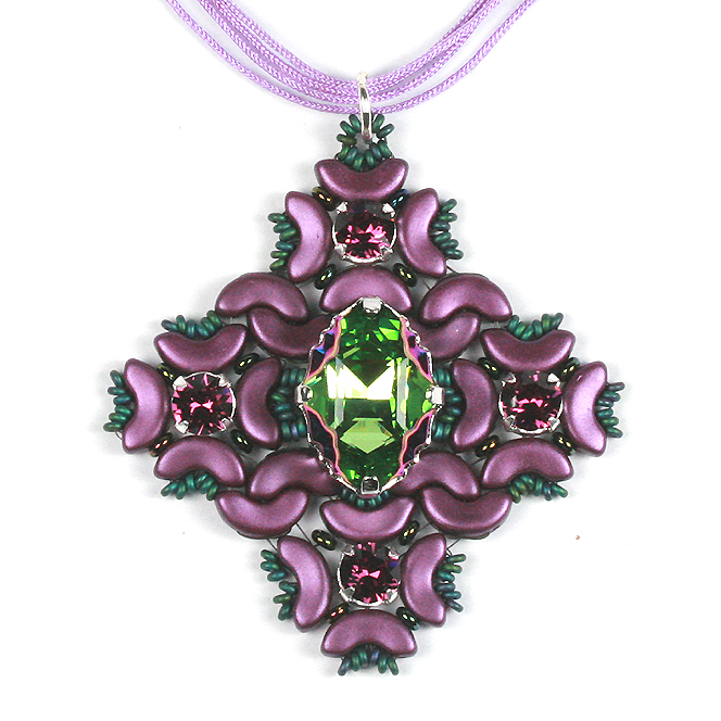 Swarovski Tribe Fancy Stones and Arcos par Puca Pendant - Creative Beadcraft