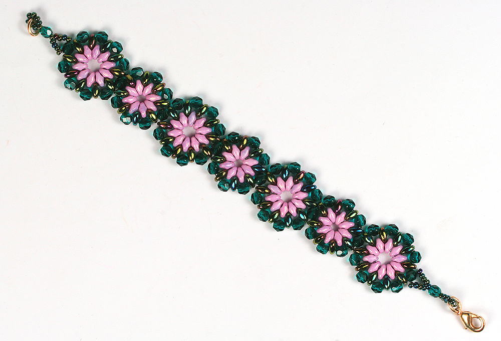 Waterlily Superduo Bracelet - Creative Beadcraft