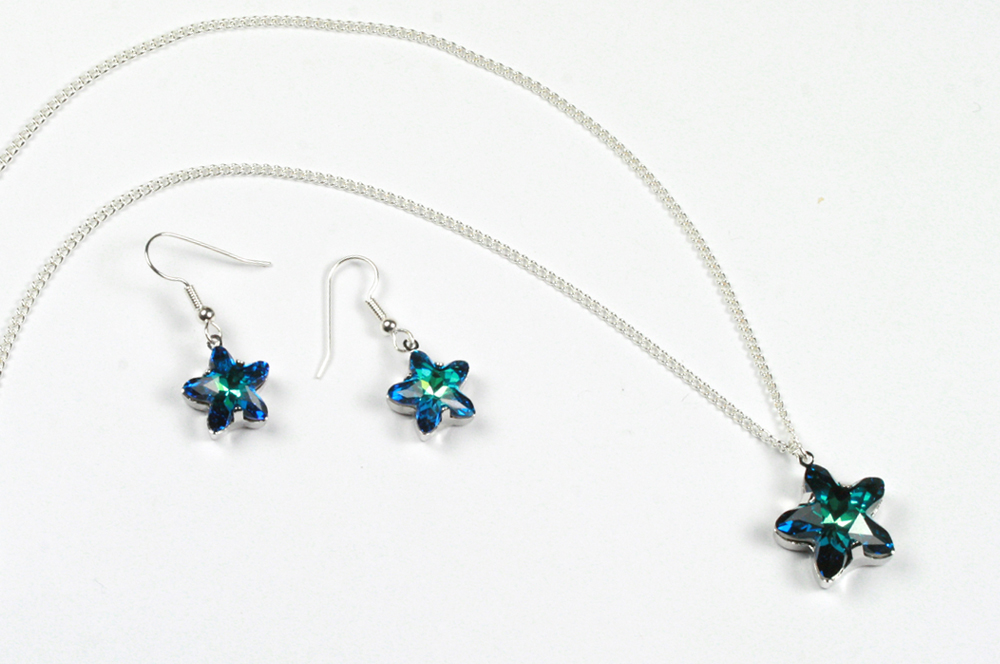 Swarovski Starbloom Pendant and Earrings