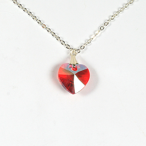 Swarovski xilion heart pendant necklace