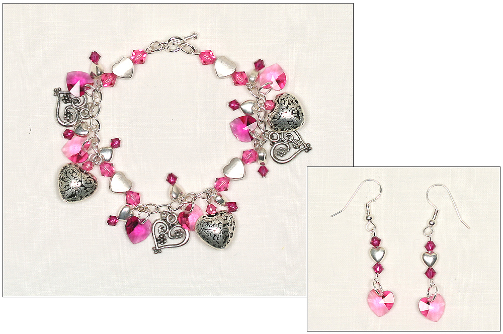 Swarovski xilion pendant charm bracelet