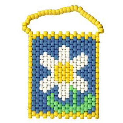 Pony Beads Flower Banner