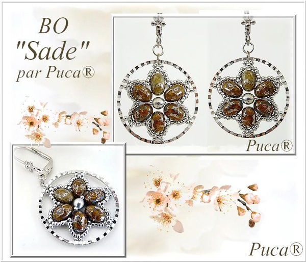 Sade Earrings with Samos par Puca beads