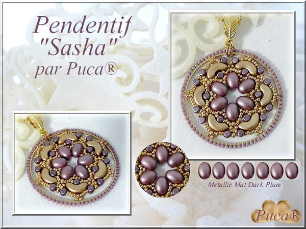 Sasha Pendant with Samos par Puca beads