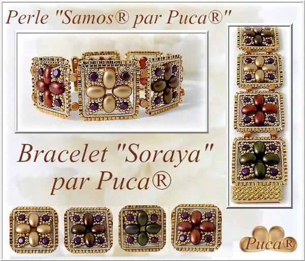 Soraya Bracelet with Samos par Puca beads