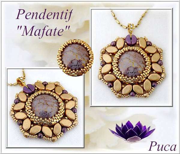 Mafate Pendant with Paros par Puca beads