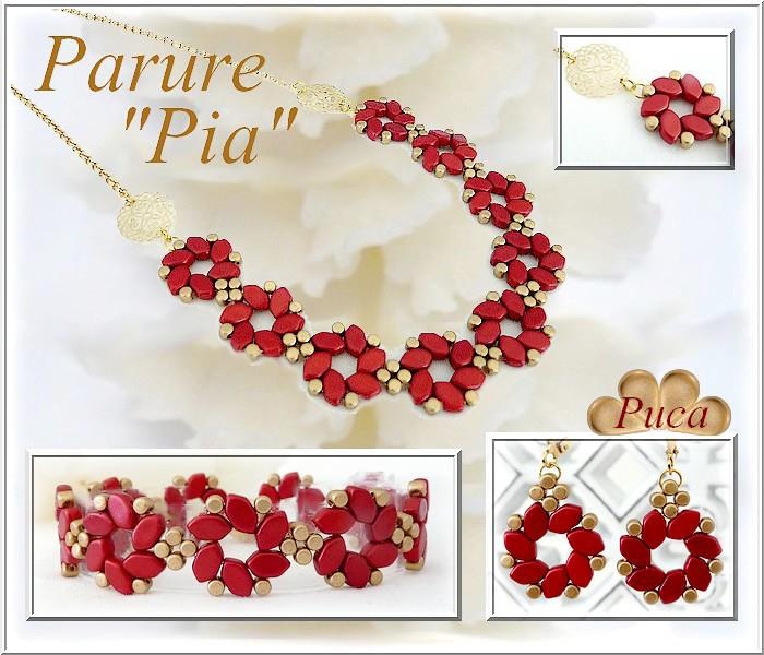 Pia Necklace with Paros par Puca beads