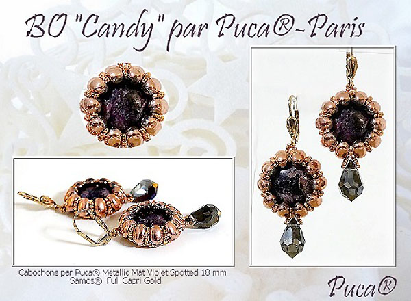 Earrings with Cabochons par Puca