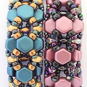 2-hole honeycomb beads